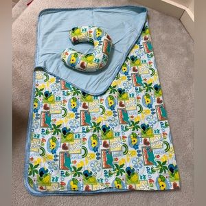 Toddler blanket & neck pillow, Aloha print